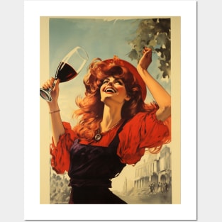 Affiche rétro - pub - vintage - vin - Posters and Art